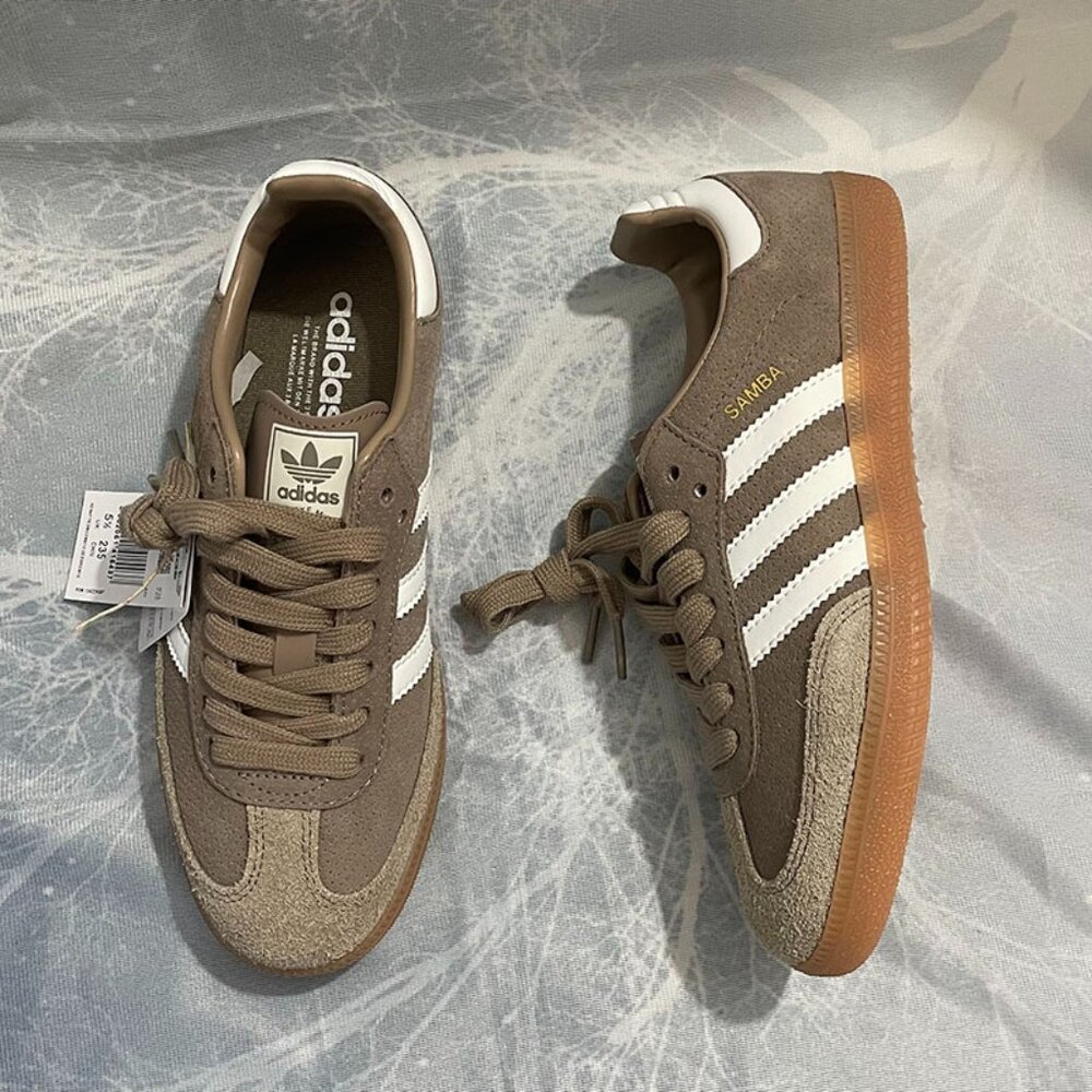 Adidas Brown Lace-Up Sneakers